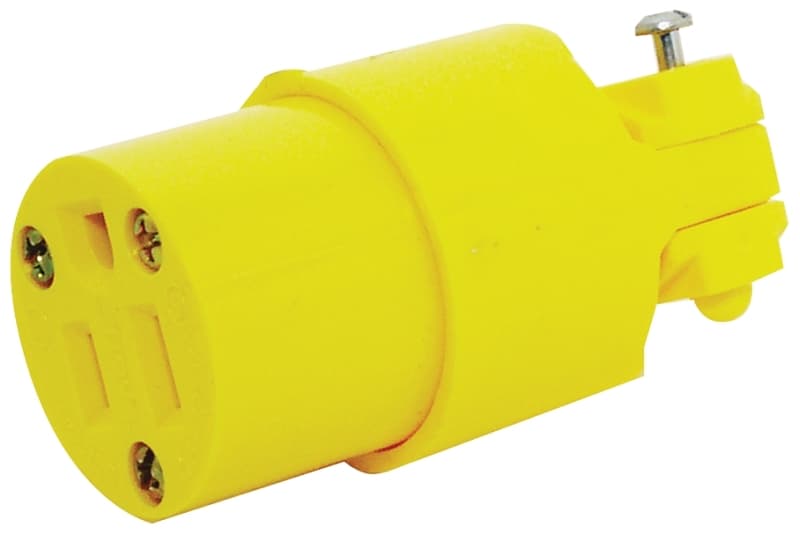 Eaton Wiring Devices 4887-BOX Electrical Connector, 2 -Pole, 15 A, 125 V, NEMA: NEMA 5-15, Yellow – image 1