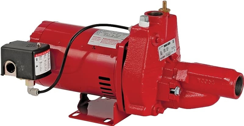 Red Lion 602137 Jet Pump with Injector, 17.6 A, 115/230 V, 0.75 hp, 1-1/4 in Suction, 1 in Discharge Connection, Iron – image 1