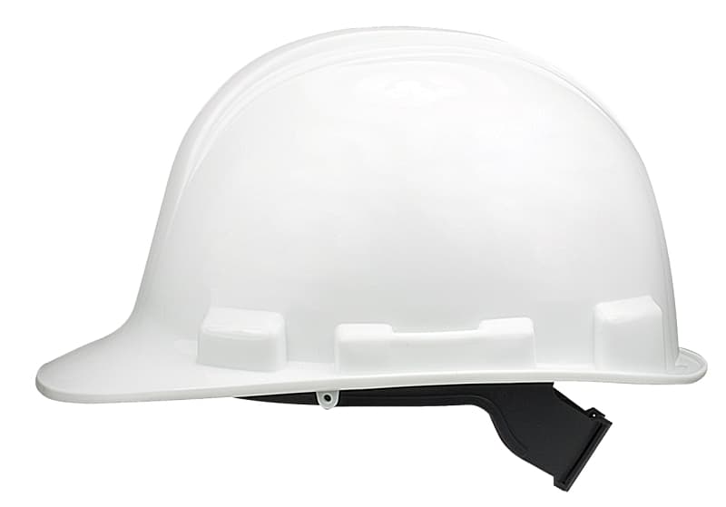 Safety Works SWX00344 Hard Hat, 4-Point Textile Suspension, HDPE Shell, White, Class: E – image 1