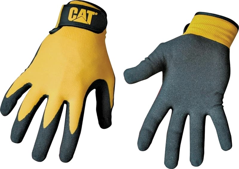 Cat CAT017416L Protective Gloves, L, Open Cuff, Nylon, Black/Yellow – image 1