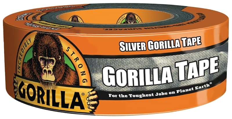 Gorilla 105634 Duct Tape, 30 yd L, 1.88 in W, Polyethylene Backing, Silver – image 1