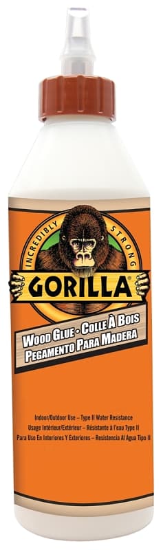 Gorilla 6205201 Wood Glue, Tan, 18 oz Bottle – image 1