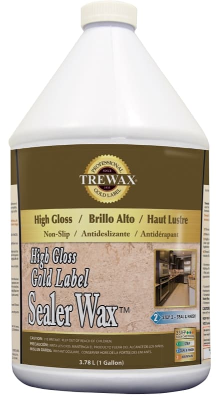 Trewax Gold Label 887171967 Sealer Wax, 1 gal, Liquid, Acrylic, White – image 1