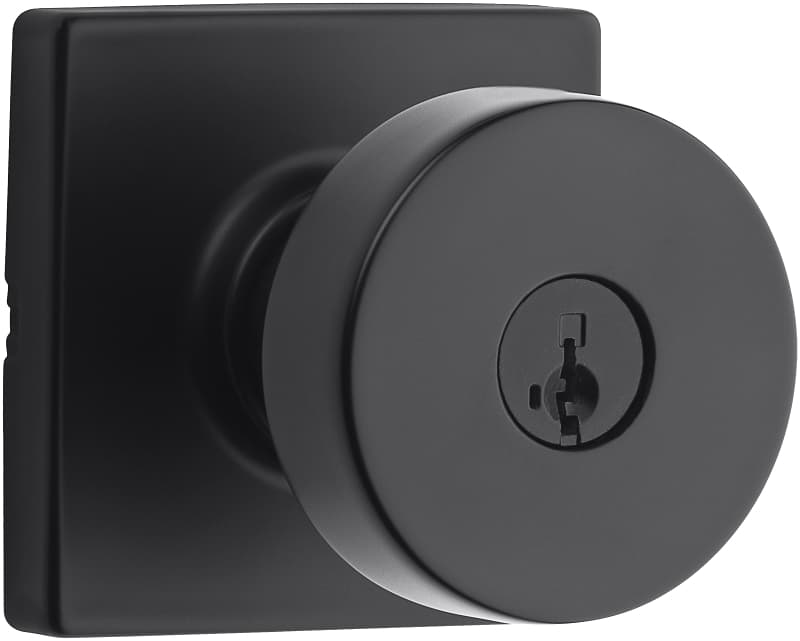 Weiser GA531 CBK514 SQ Entry Door Knob, Zinc, Iron Black – image 1