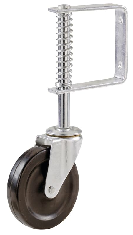 Shepherd Hardware 9785 Swivel Gate Caster, 4 in Dia Wheel, Hard Rubber Wheel, 125 lb – image 1