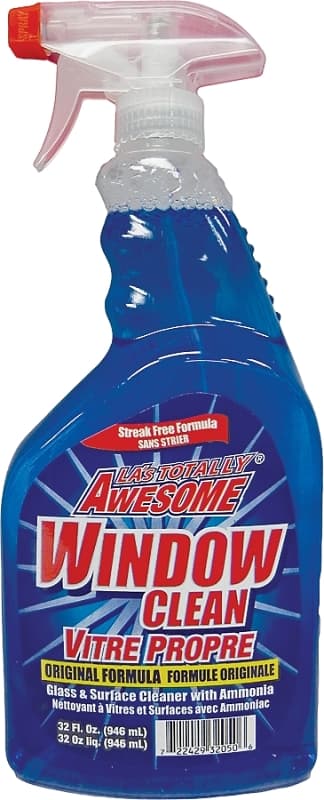 LA's TOTALLY AWESOME 223 Window Cleaner, 32 oz, Liquid, Ammonia, Blue – image 1