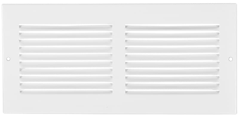 Imperial RG0513 Sidewall Grille, 25-1/4 in L, 7-1/4 in W, Steel, White – image 1
