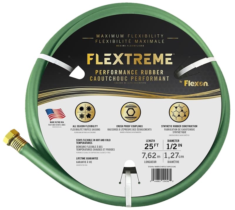 Flexon PH1225G Garden Hose, 1/2 in, 25 ft L, Rubber – image 1