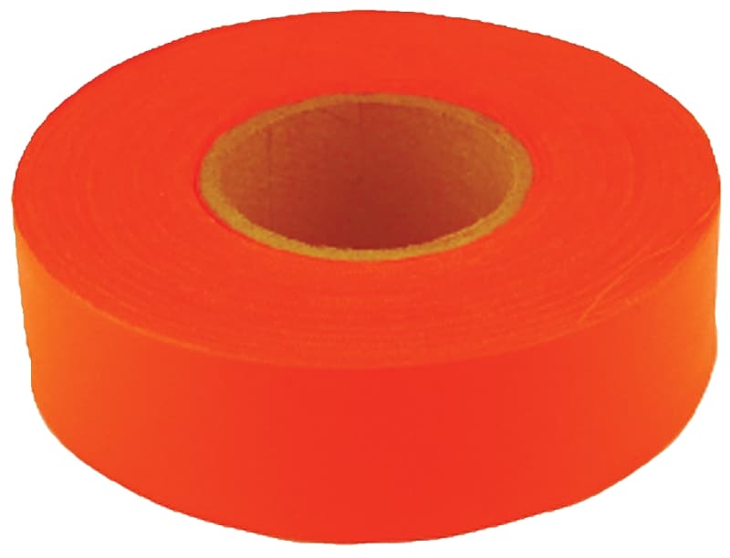 CH Hanson 17000 Flagging Tape, 150 ft L, 1-3/16 in W, Fluorescent Orange, PVC – image 1