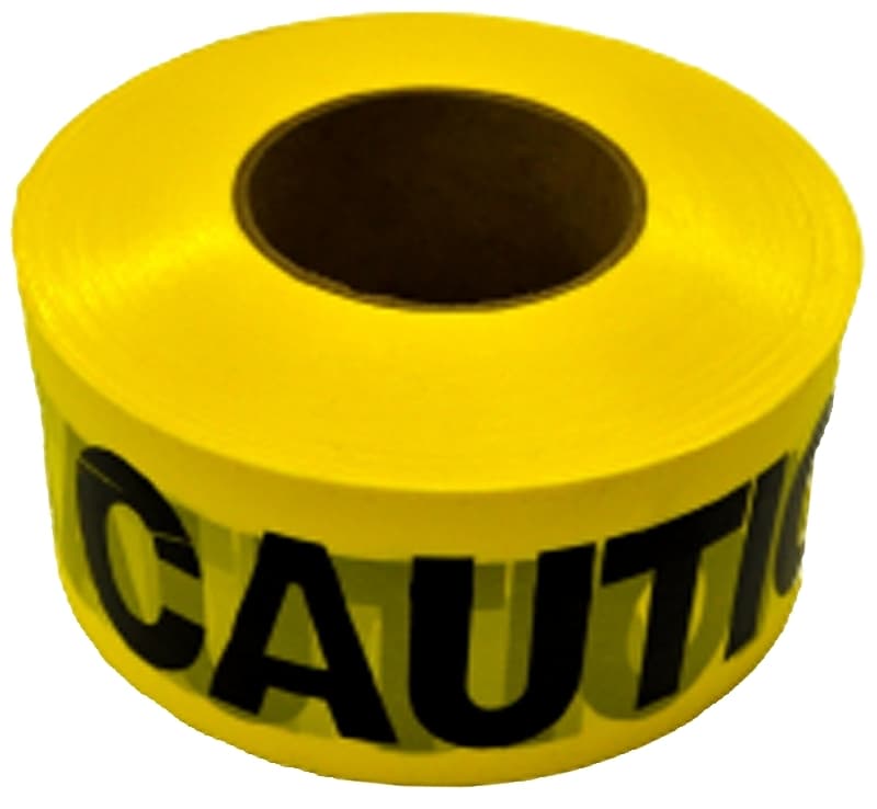 CH Hanson 19000 Barricade Safety Tape, 1000 ft L, 3 in W, Yellow, Polyethylene – image 1