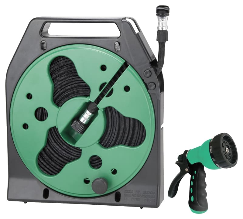 Landscapers Select YP1121 Hose Set, 50 ft L Hose, 50 ft Hose, In a Storage Case Winding, Built-In Handle, Polyester – image 1