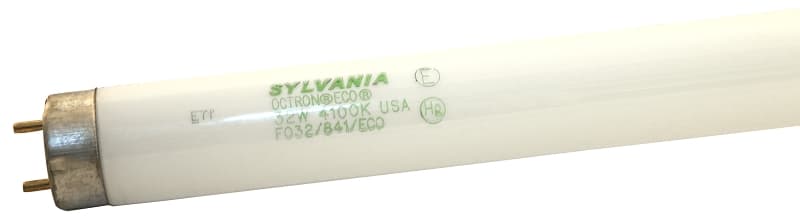 Sylvania 21781 Fluorescent Bulb, 32 W, T8 Lamp, Medium G13 Lamp Base, 2975, 4100 K Color Temp, Cool White – image 1