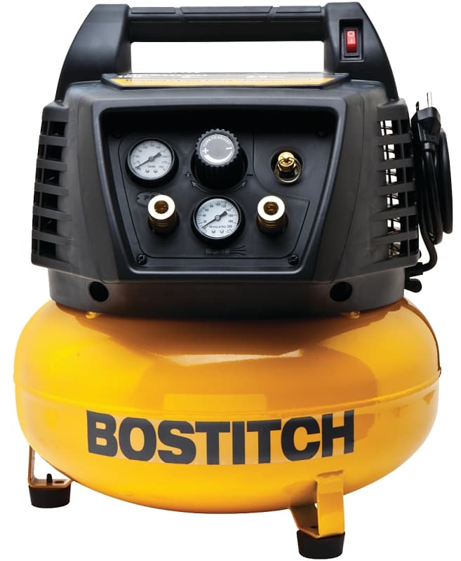Bostitch BTFP02012 Air Compressor, Tool Only, 6 gal Tank, 120 V, 150 psi Pressure, 2.6 scfm Air – image 1