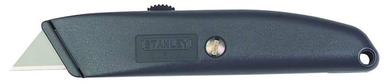 STANLEY 10-175 Utility Knife, 2-7/16 in L Blade, 3 in W Blade, HCS Blade, Straight Handle, Gray Handle – image 1