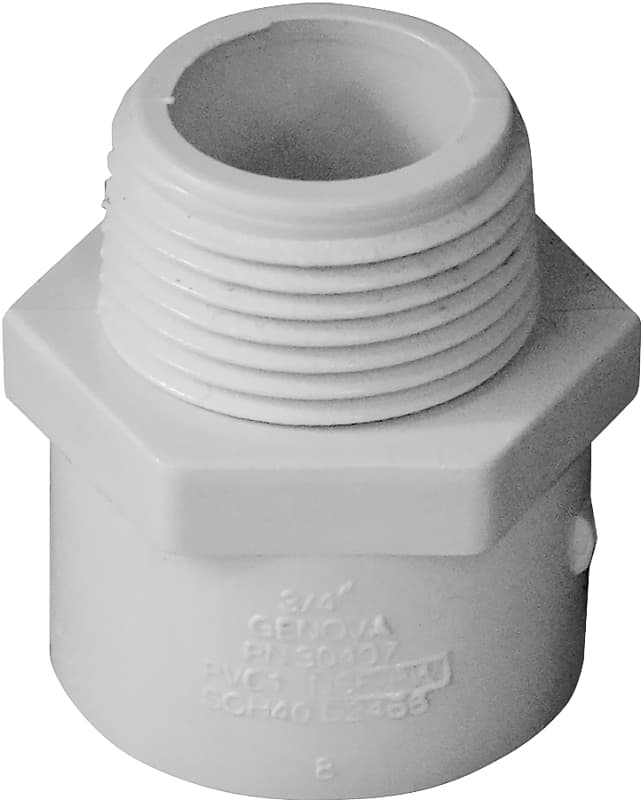 IPEX 435603 Pipe Adapter, 3/4 in, Socket x MPT, PVC, SCH 40 Schedule – image 1