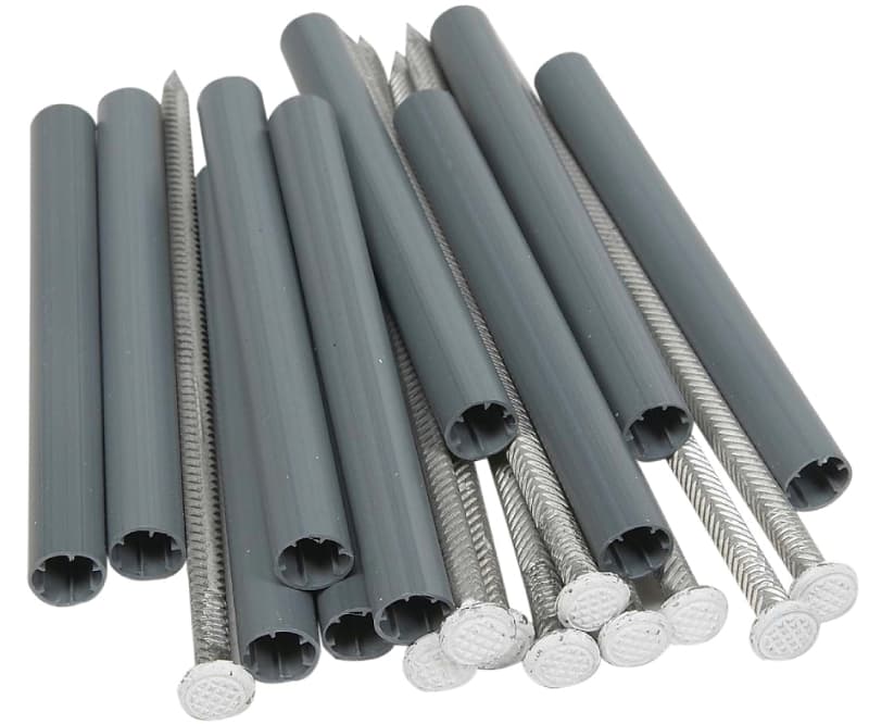 Amerimax 25043 Gutter Spike and Ferrule, Aluminum/Plastic, White – image 1