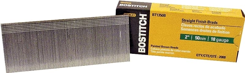 Bostitch BT1350B Nail, Glue Collation, 2 in L, 18 Gauge, Steel, Coated, Brad Head, Smooth Shank, 2000/PK – image 1