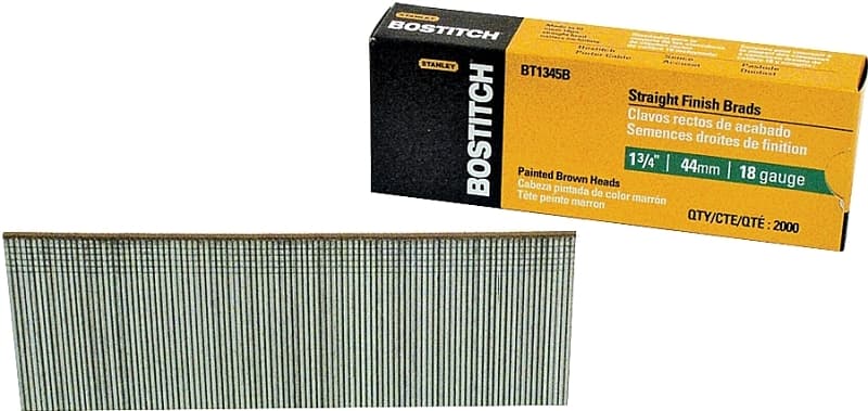Bostitch BT1345B Nail, 1-3/4 in L, 18 Gauge, Steel, Coated, Brad Head, Smooth Shank, 1000/PK – image 1