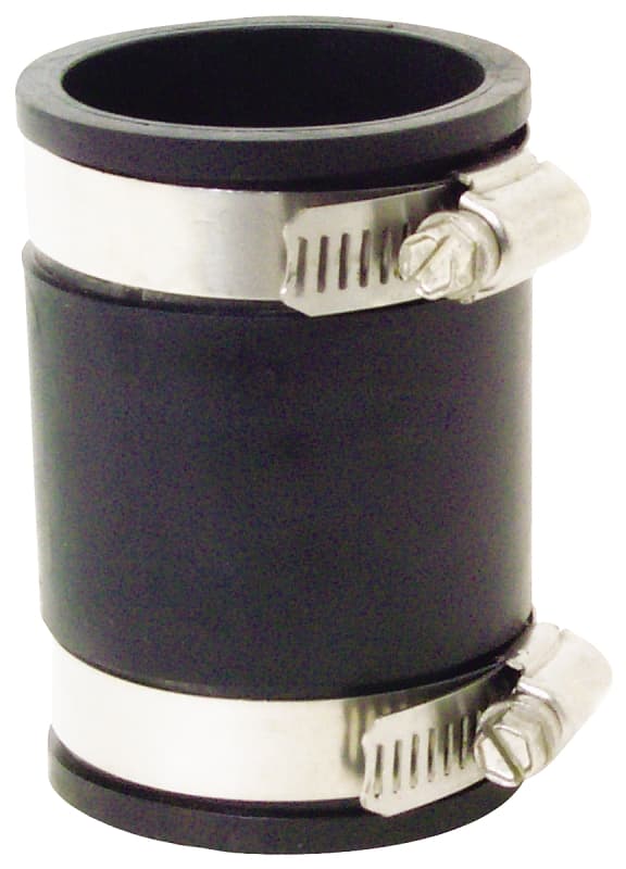 Fernco 1056 Series 1056-150 Flexible Pipe Coupling, 1-1/2 in, PVC, 4.3 psi Pressure – image 1