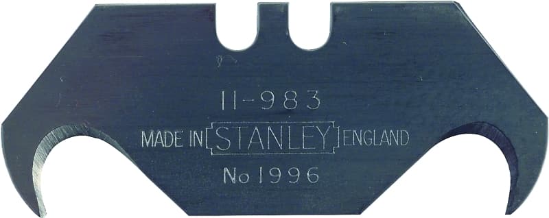 STANLEY 11-983 Hook Blade, 1-7/8 in L, Carbon Steel, 2-Point – image 1