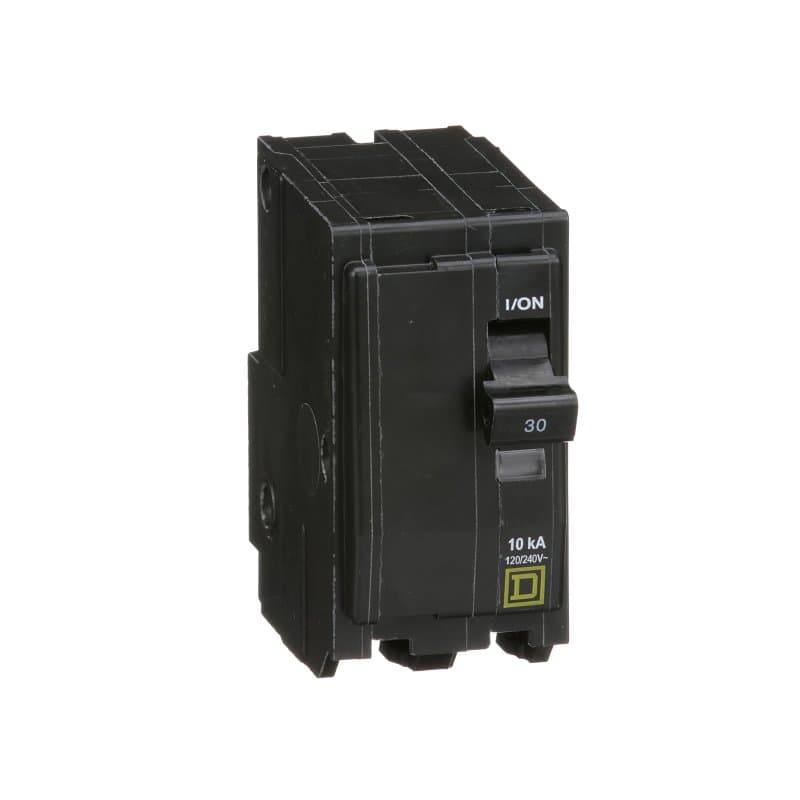 Square D QO QO230CP Circuit Breaker, In-Line, 30 A, 2 -Pole, 120/240 VAC, 48 VDC, Plug Mounting, Almond – image 1