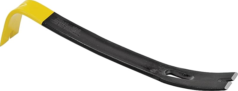 STANLEY 55-515 Pry Bar, 12-3/4 in L, Beveled Tip, 1-3/4 in Claw Blade Width 1, 1-3/4 in Claw Blade Width 2 Tip, HCS – image 1