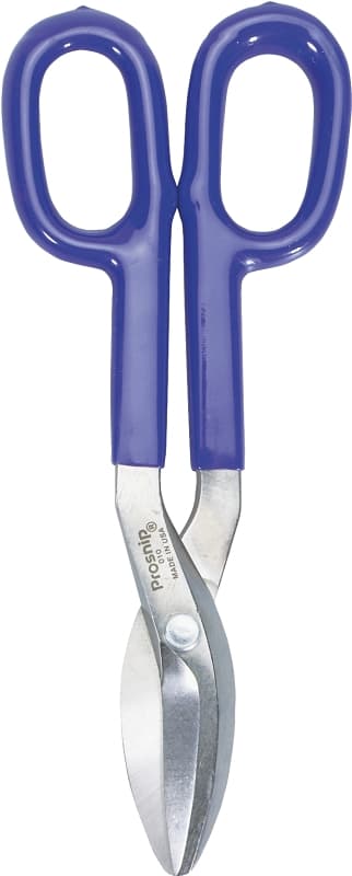 Irwin 22012 Tinner Snip, 12-3/4 in OAL, 2-3/4 in L Cut, Curved, Straight Cut, Steel Blade, Double-Dipped Handle – image 1