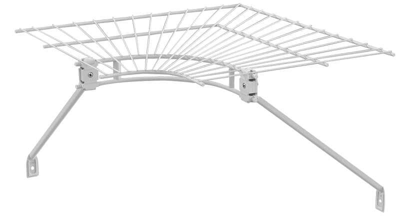 ClosetMaid 21067 Shelf and Rod Corner Kit, 21-1/2 in L, 21-1/2 in W, Steel, White – image 1