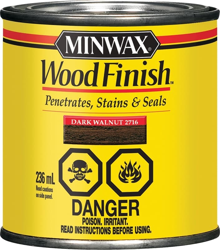 Minwax 271614444 Wood Stain, Dark Walnut, Liquid, 236 mL, Can – image 1