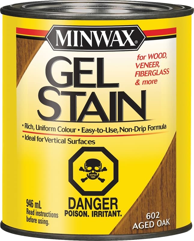 Minwax 26023 Gel Stain, Aged Oak, Liquid, 946 mL – image 1