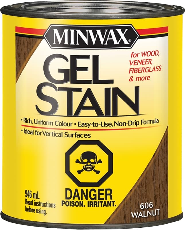 Minwax 26063 Gel Stain, Walnut, Liquid, 946 mL, Can – image 1