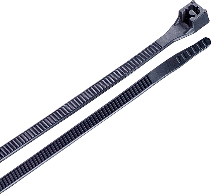 Gardner Bender 46-315UVB Cable Tie, Double-Lock Locking, 6/6 Nylon, Black – image 1