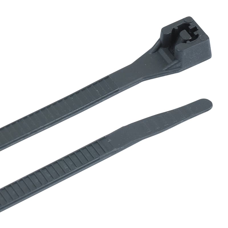 Gardner Bender 45-315UVB Cable Tie, Double-Lock Locking, 6/6 Nylon, Black – image 1