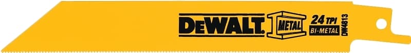 DEWALT DW4813 Reciprocating Saw Blade, 3/4 in W, 6 in L, 24 TPI – image 1