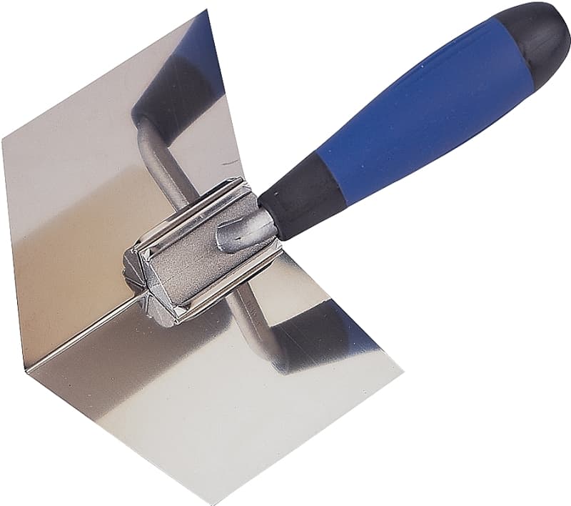 Vulcan 16460-ESH3L Drywall Corner Trowel, 3.5 in W Blade, 4.25 in L Blade, Ergonomic Soft Handle, PP/TPR Handle – image 1