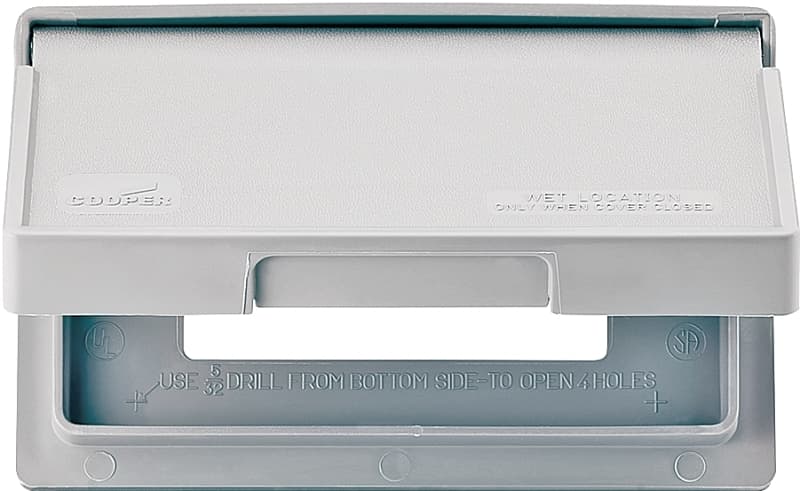 Eaton Wiring Devices S3966 Cover, 7 in L, 4-1/2 in W, Rectangular, Thermoplastic, Gray, Electro-Plated – image 1