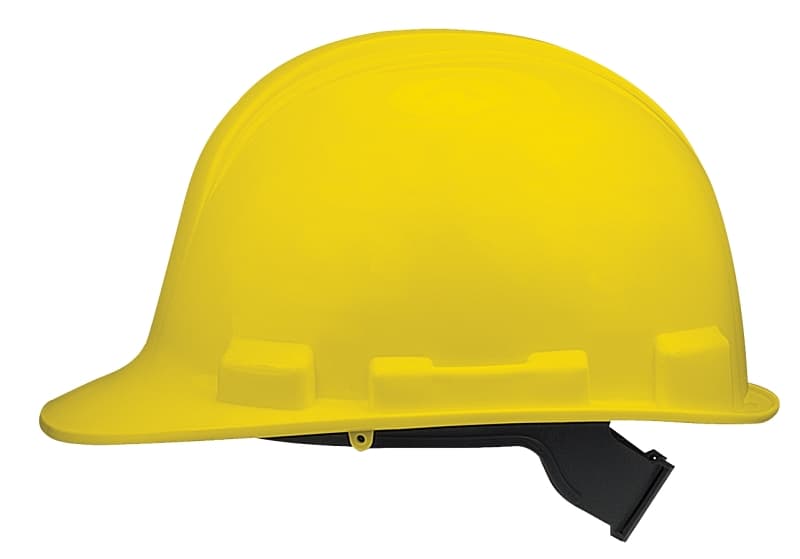 Safety Works SWX00345-01 Hard Hat, 4-Point Textile Suspension, HDPE Shell, Yellow, Class: E – image 1