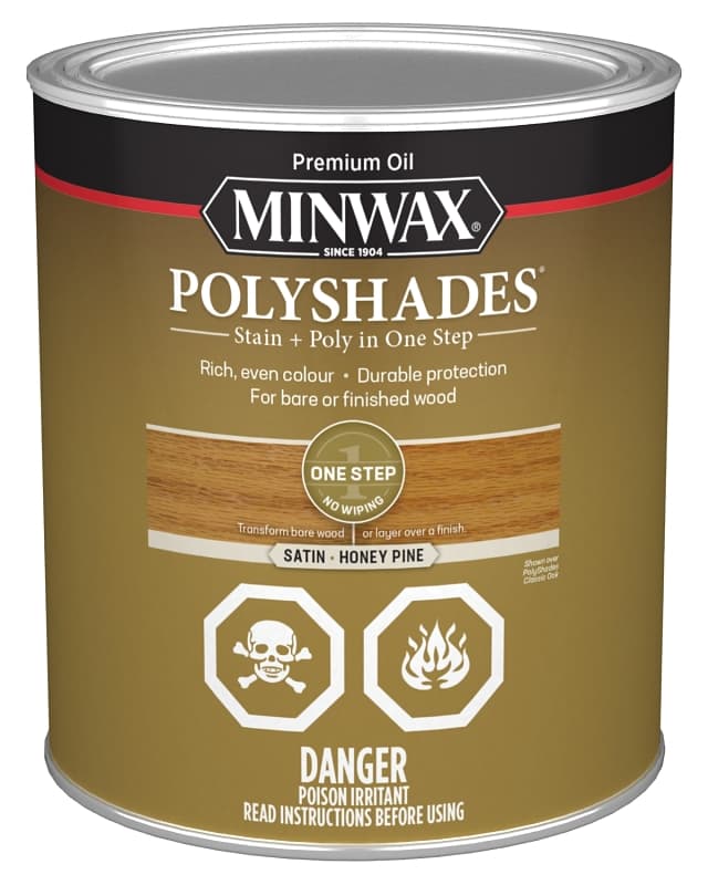 Minwax 33103 Polyshades, Satin, Liquid, Honey Pine, 946 mL – image 1