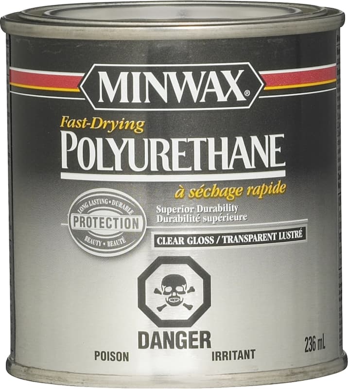 Minwax 300014444 Polyurethane, Gloss, Liquid, Clear, 0.5 pt, Can – image 1
