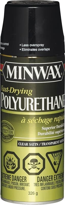Minwax 33060 Interior Varnish, Satin, Liquid, Clear, 326 g, Aerosol Can – image 1