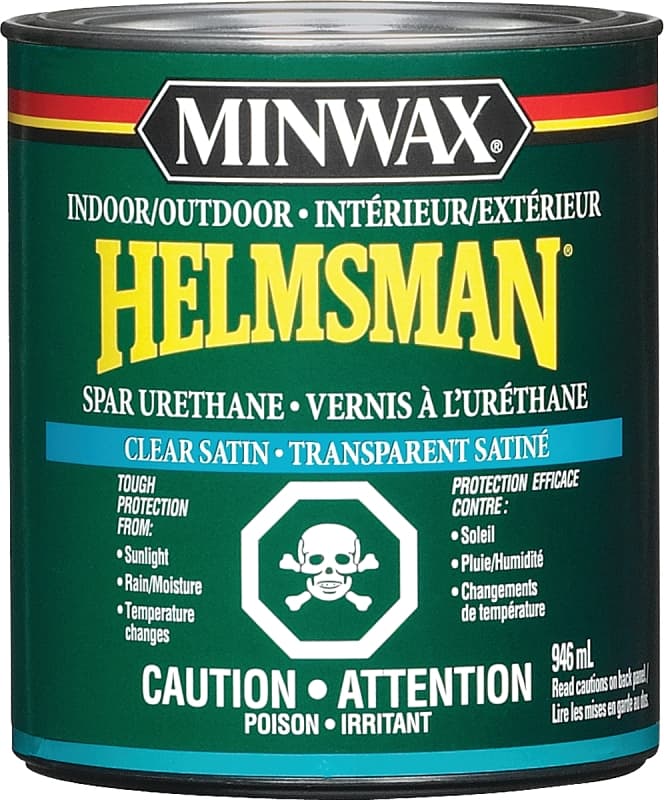 Minwax Helmsman 42003M444 Spar Urethane, Satin, Clear, 946 mL, Can – image 1