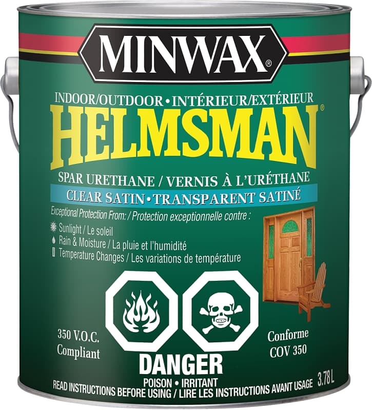 Minwax Helmsman CM1322000 Spar Urethane, Satin, Clear, Liquid, 3.78 L – image 1