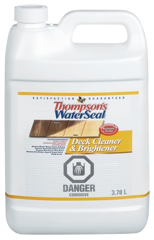 Thompson's WaterSeal THC052503-16 Deck Cleaner and Brightener, Liquid, Green, 3.78 L, Can – image 1