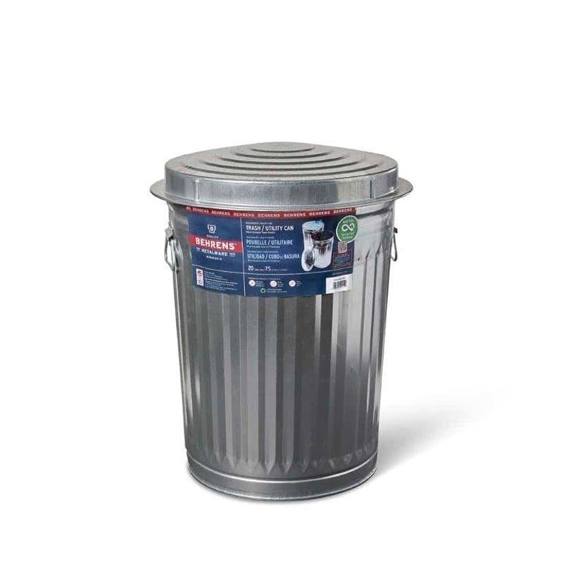 Behrens 1211 Trash Can, 20 gal Capacity, Steel – image 1