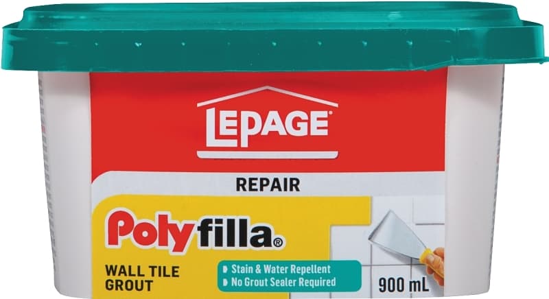 LePage Polyfilla 1256124 Wall Tile Grout, Off-White, 900 mL Tub – image 1