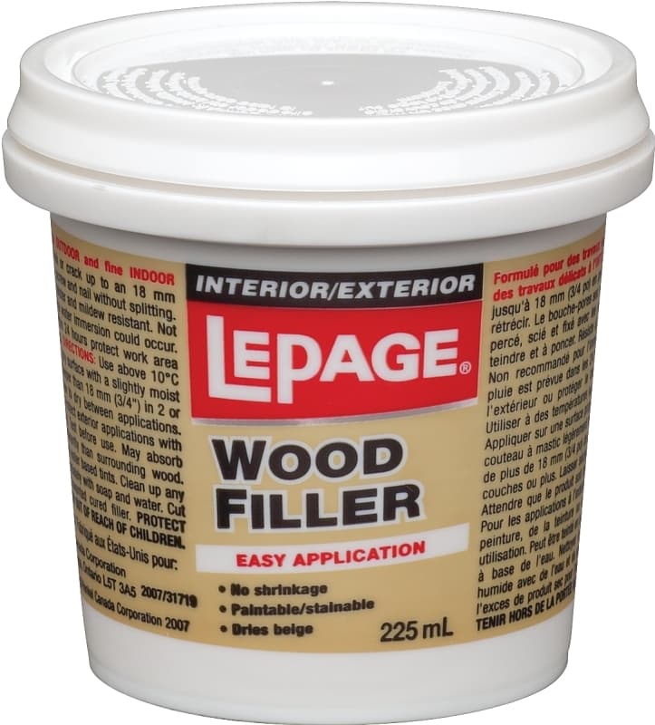 LePage 462072 Wood Filler, Solid, Light Tan, 225 mL Tube – image 1