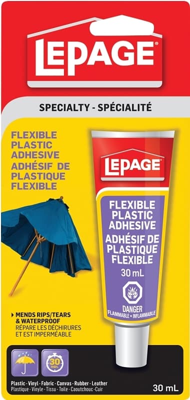 LePage 393915 Plastic Adhesive, Cream, 30 mL Carded Tube – image 1
