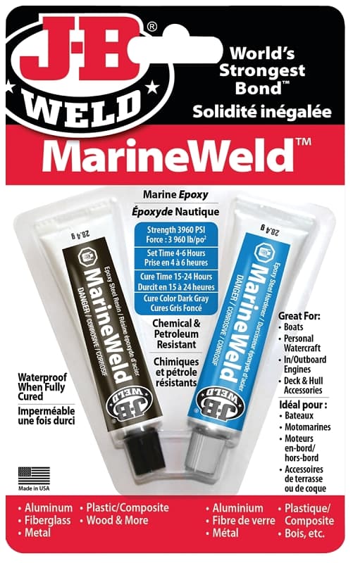 J-B Weld 8272F Epoxy Resin, Dark Gray, Solid, 2 oz, Twin Tube – image 1