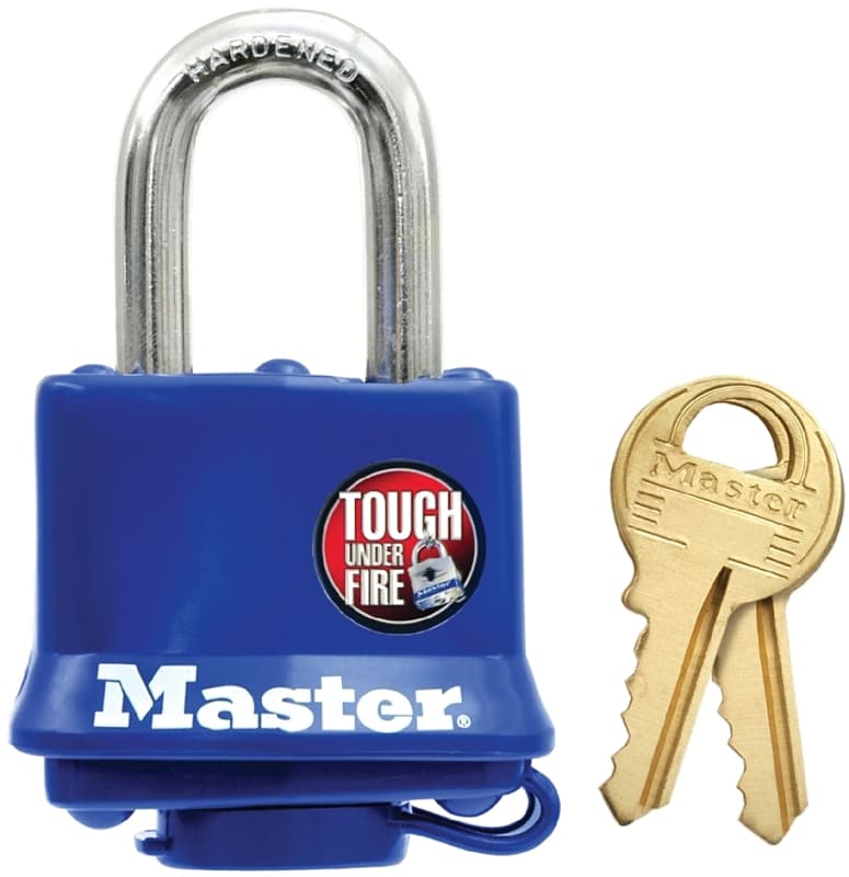 Master Lock 312D Padlock, Keyed Different Key, 9/32 in Dia Shackle, 1-1/16 in H Shackle, Steel Shackle, Steel Body – image 1