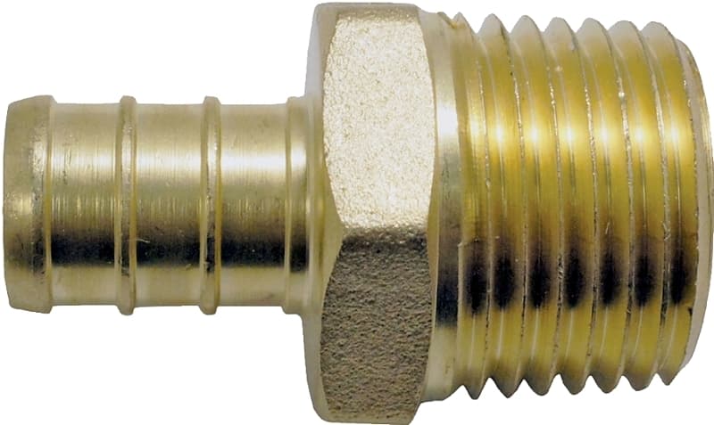 Apollo CPXMA1212 Pipe Adapter, 1/2 in, PEX x MPT, Brass – image 1